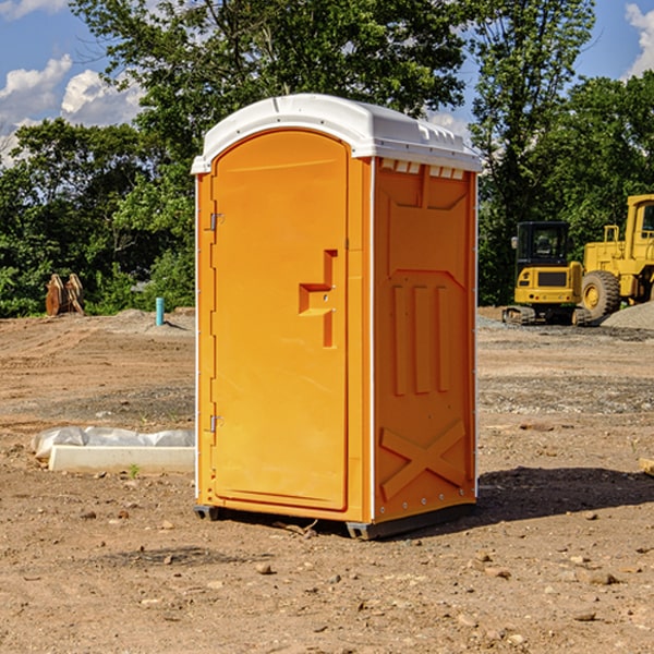 how often are the portable toilets cleaned and serviced during a rental period in Lushton NE